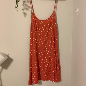 Pink polka dot dress